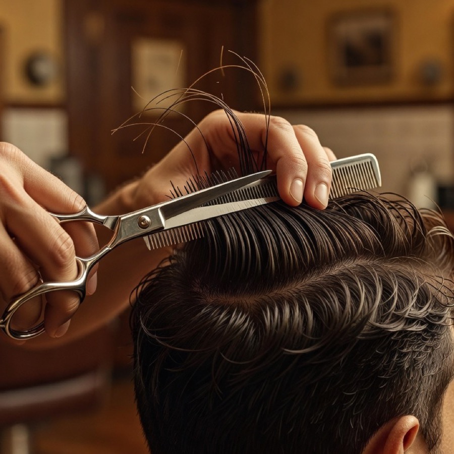 Trabajo de barbería — afeitado