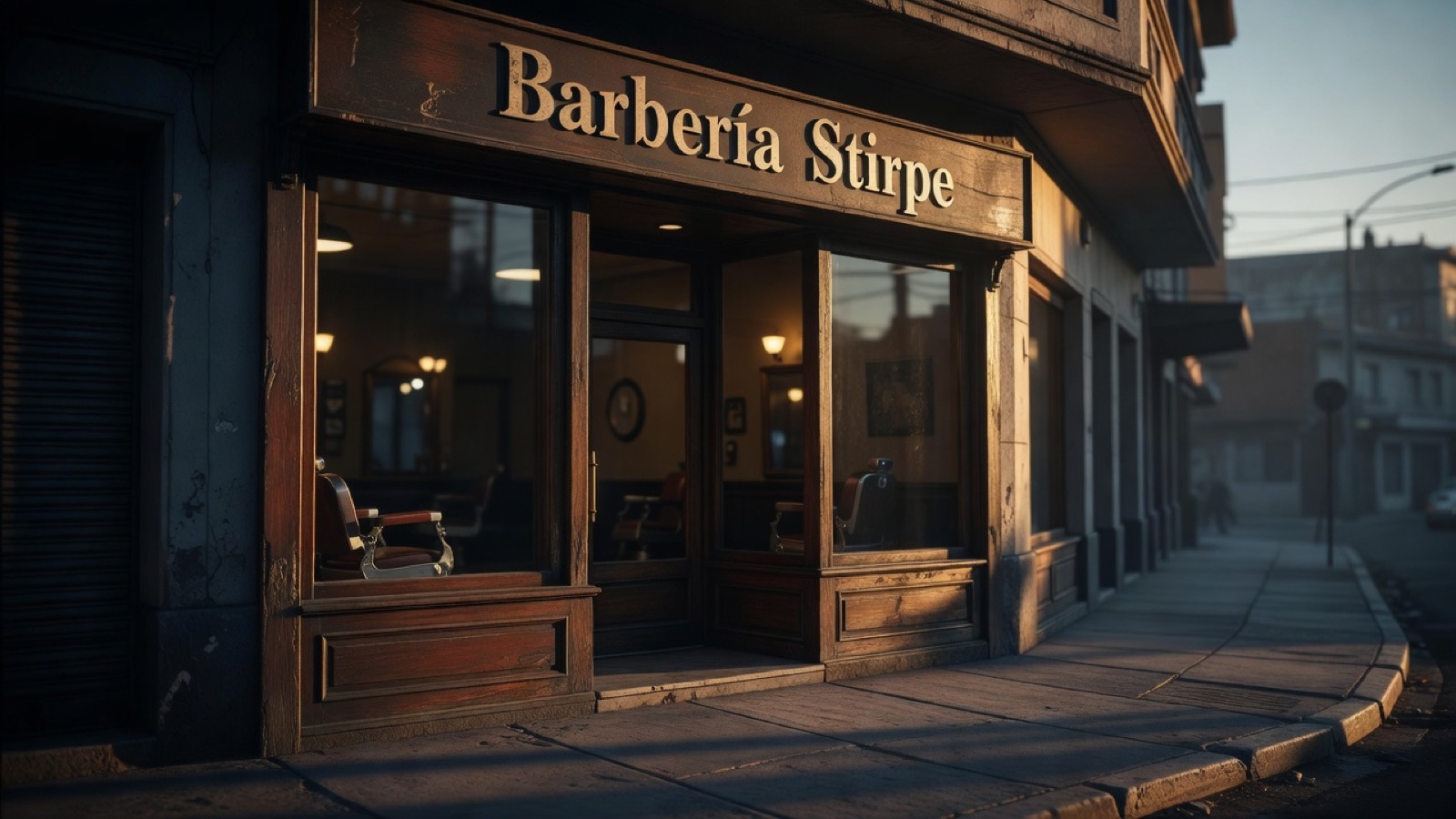 Interior de la barbería Stirpe